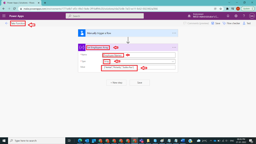 Usage of Take Function in Power Automate